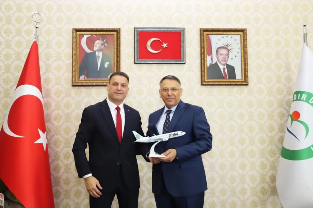 Iğdır Havalimanı Müdürü Fikret Bağcı’dan Rektör Gürel’e Hayırlı Olsun Ziyareti