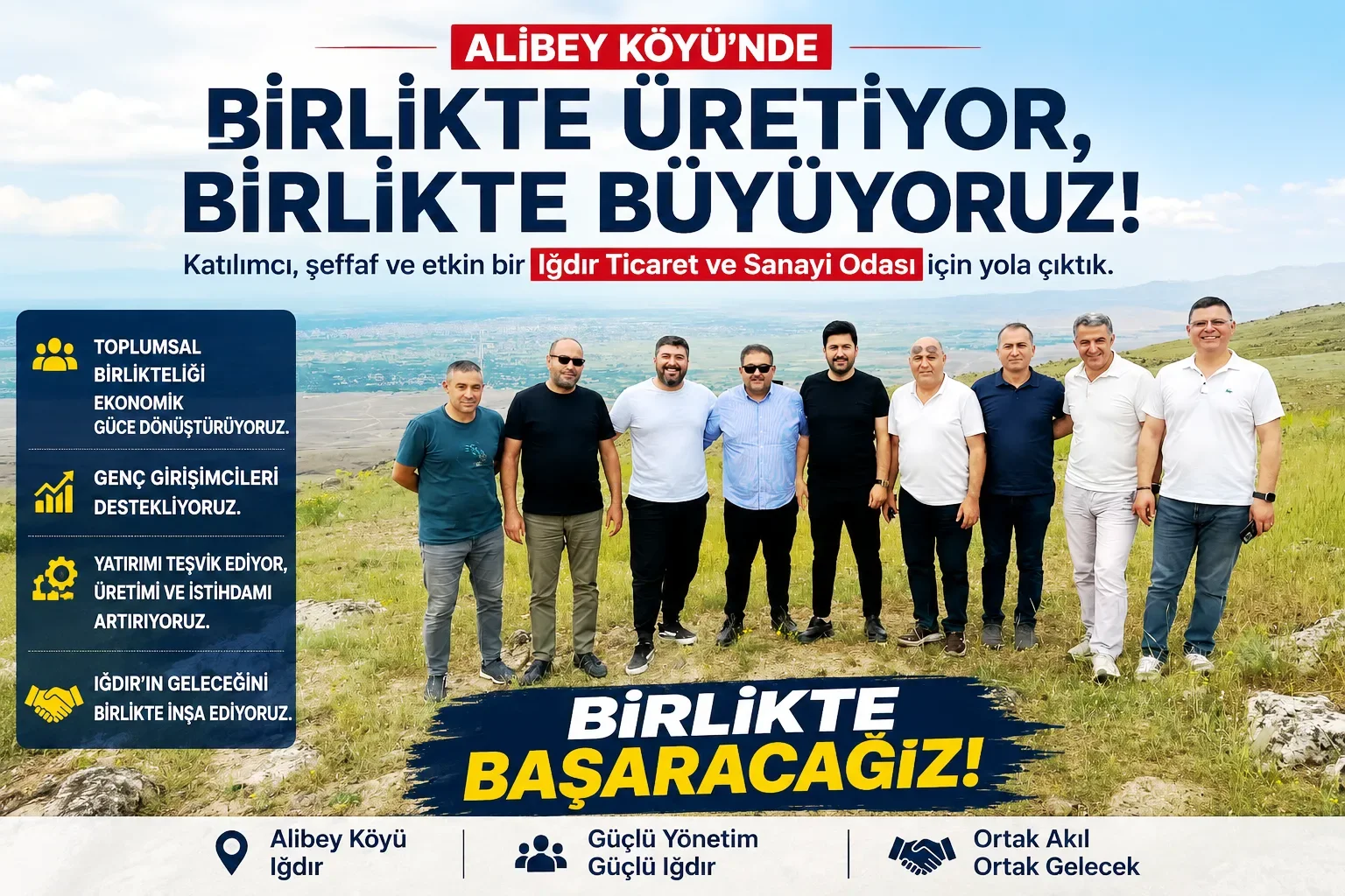 ALİBEY KÖYÜ'NDEN GÜÇLÜ MESAJ: IĞDIR'IN GELECEĞİNİ BİRLİKTE İNŞA EDİYORUZ