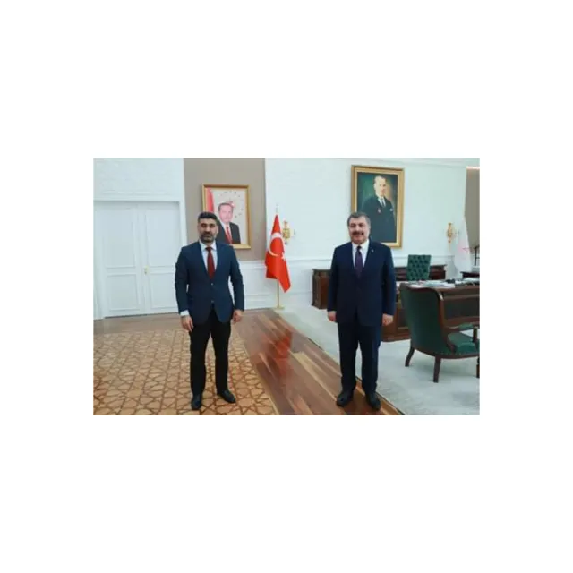 Başkan Ayaz, Sağlık Bakanı Sayın Dr. Fahrettin Koca'yı ziyaret Etti