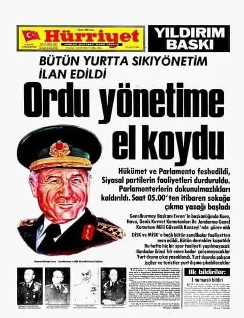 12 EYLÜL DARBECİLER VE KENAN EVREN'İN YAPTIKLARI..!!!