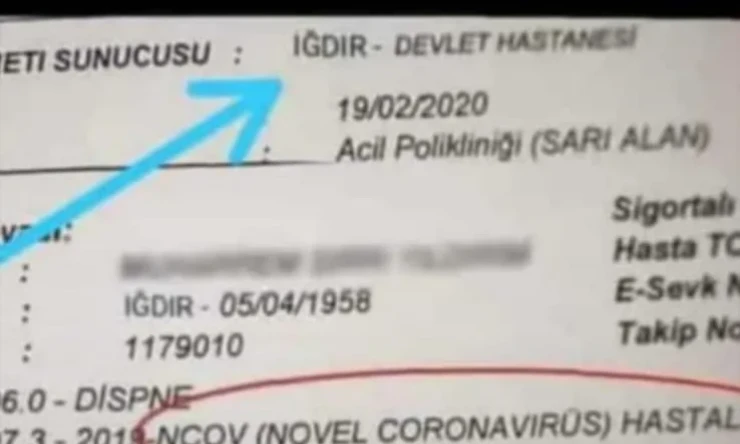 Iğdır Devlet Hastanesi'ne sevkinin yapıldığı ile ilgili iddialar yalan çıktı