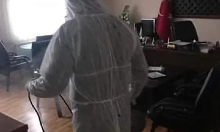 Hoşhaber Belediyesi koronavirüs önlemleri kapsamında dezenfeksiyon çalışması yaptı