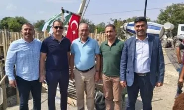 Başkan Ayaz'dan temel atma merasimine katıldı