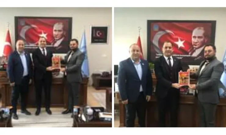 Başkan Severli, Iğdır Havalimanı  Müdürü Fikret Bağca'yı ziyaret etti