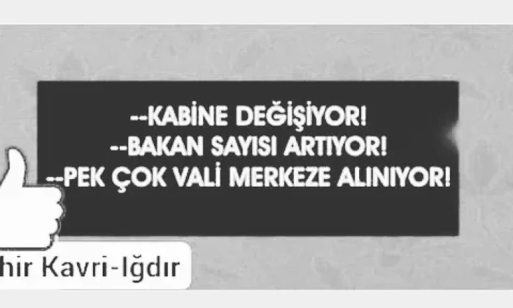 Ankara'da KABİNE değişiyor!