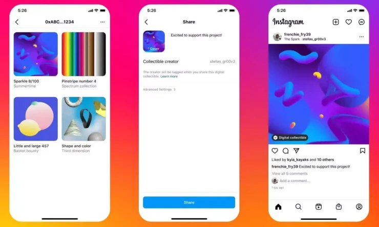Instagram, bu hafta belirli kullanıcılarla NFT'leri test etmeye başlayacak