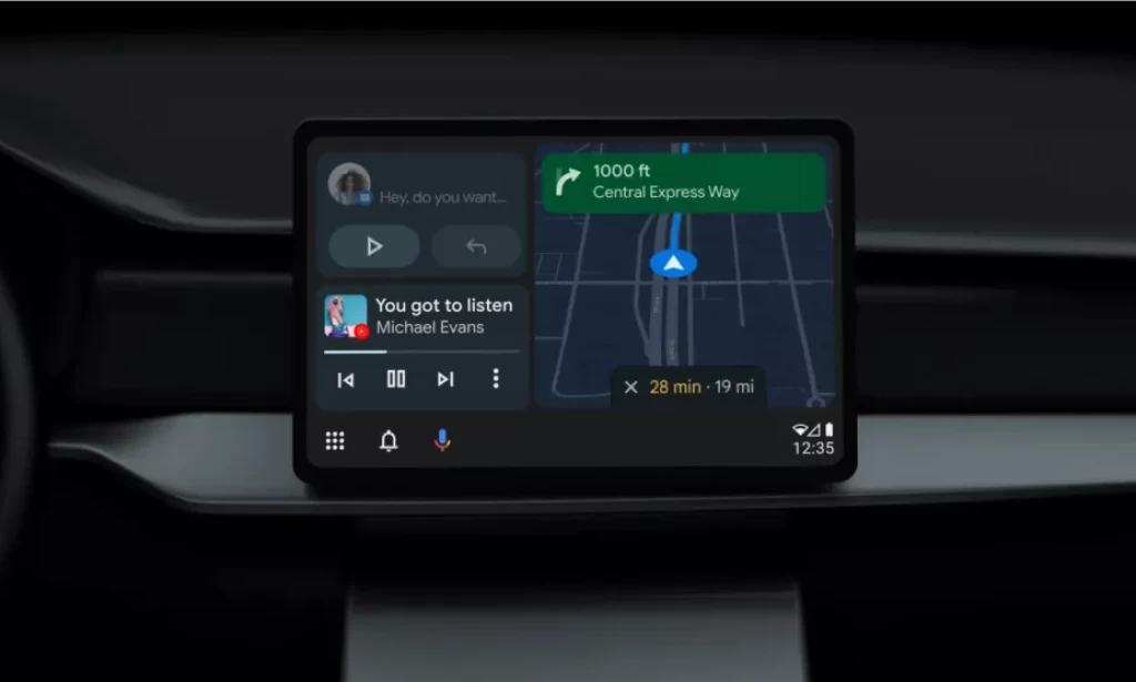 Yeni Android Auto, bölünmüş ekran arayüzünü kullanarak herhangi bir ekran boyutuna uyum sağlar