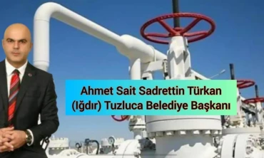 Başkan Sadrettin Türkan, doğalgaz hattının, Tuzlucalı ailelere müjdecisi