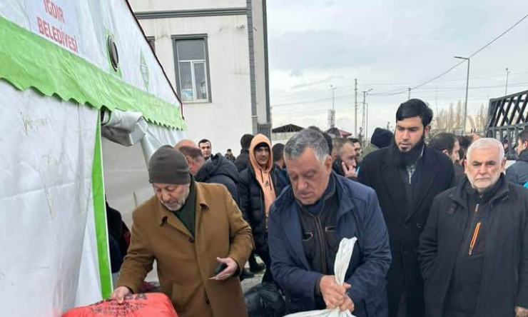 Hacı Abdulcabbar Baştumur, Iğdır'da depremzedeler için yardım çağrısında bulundu