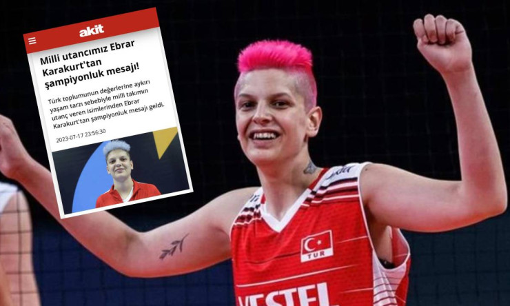 Akit Gazetesi, Milli Voleybolcu Ebrar Karakurt'u "Milli Utancımız" Olarak Adlandırdı