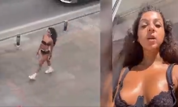 Manken Melisa Aydınalp İp Mayoyla Sokakta Gezdi ve Tartışma Yarattı