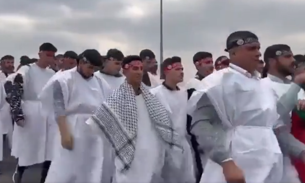 Diyarbakır'da Filistin'e Destek Mitingi Beyaz Kefen Giyen Yüzlerce Katılımcıyla Gerçekleşti