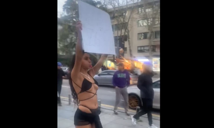 Melisa Aydınalp'ın İp Mayo İle Caddebostan'da Yürüyüşü Kamuoyunu Böldü