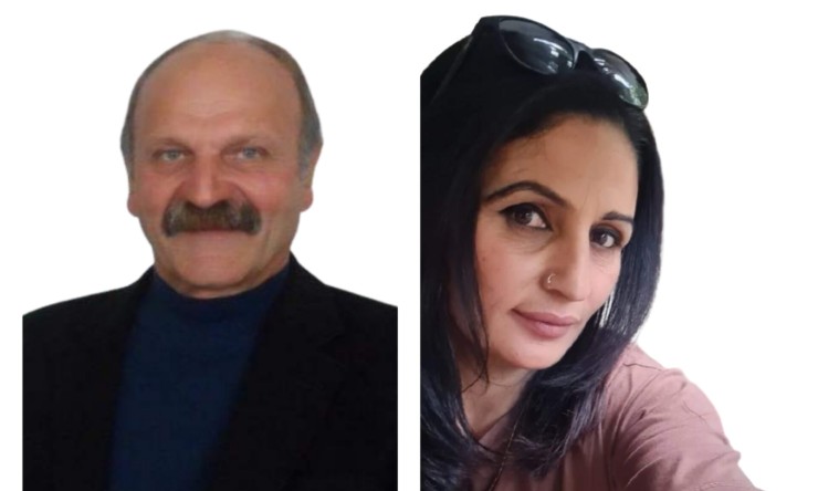 DEM Parti'nin Iğdır Belediye Başkan Adayı olarak gösterilen Mehmet Nuri Güneş ve Nejla Kum